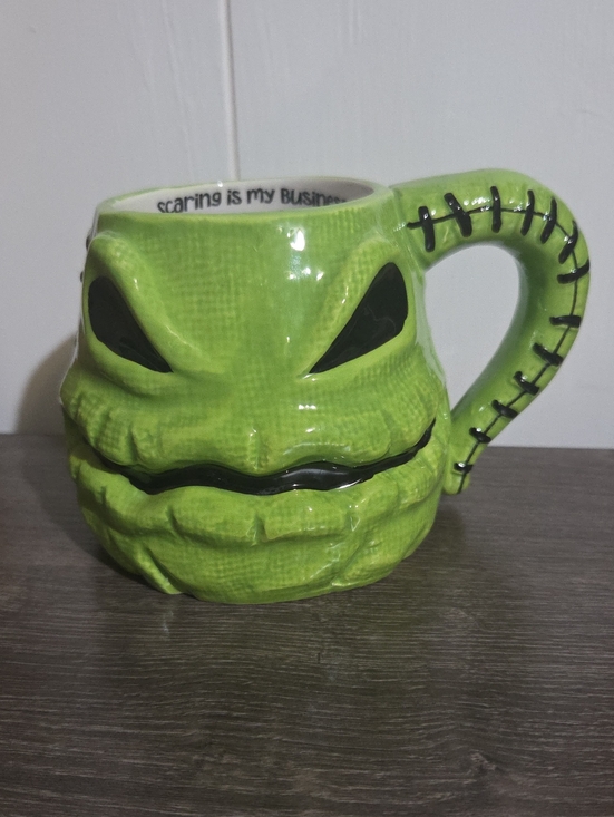Disney Other - Disney Lime Green Sculpted Character Ceramic Mug with Black Accents